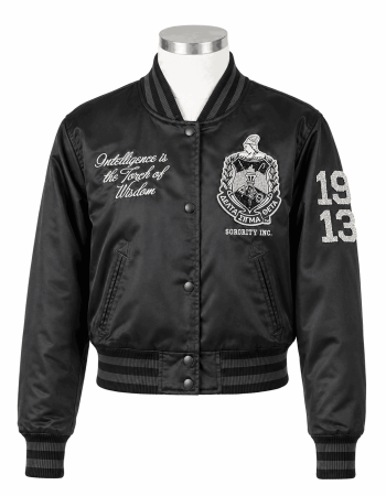 Women's Delta Black Ice Rhinestone Style Satin Jacket